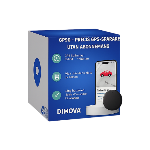 DIMOVA GP90 – GPS-spårare för bil | Håll din bil säker och spåra den alltid och överallt, utan abonnemang